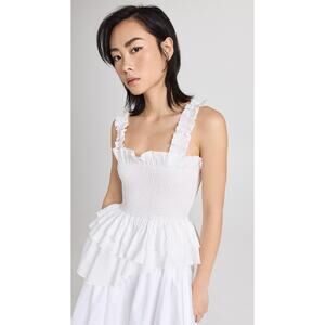 Allina Liu Garden Cotton Tank Top - M White